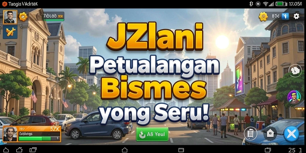 Screenshot gameplay 5ZK menampilkan pengelolaan bisnis yang seru.