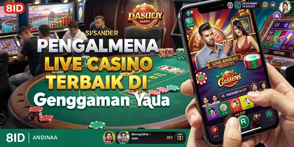 Tampilan menarik dari gameplay Live Casino di 8ID.