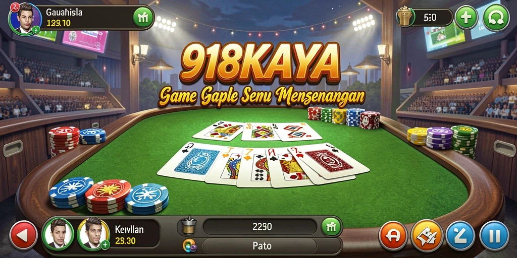 Tampilan gameplay Gaple yang menarik di 918KAYA.