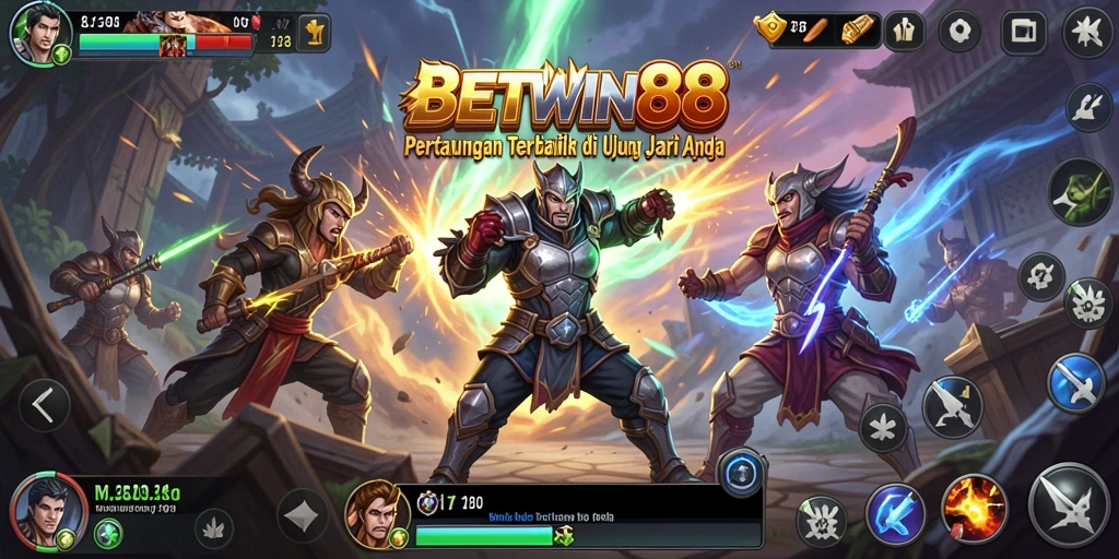 Gameplay BETWIN88 yang seru dan mendebarkan saat bertarung.