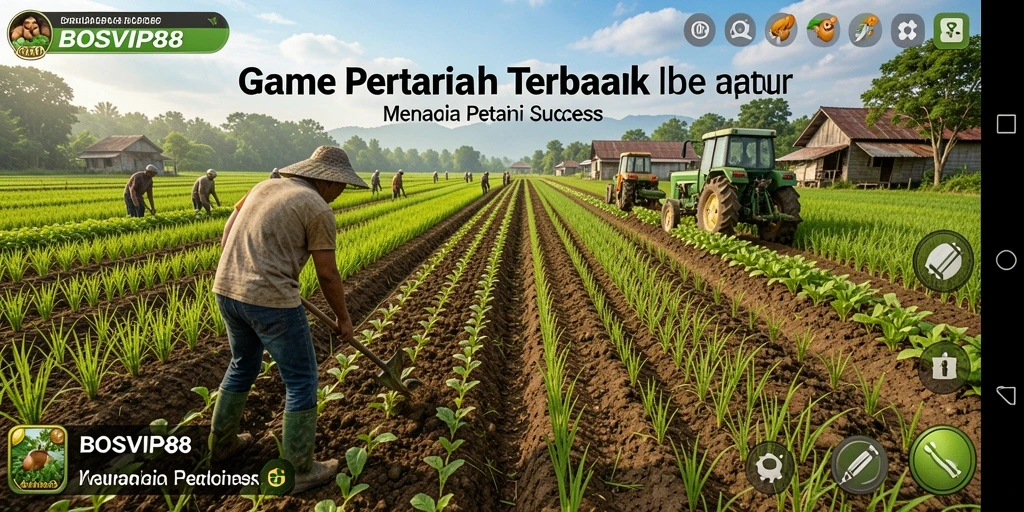 Tampilan gameplay menarik dalam BOSVIP88 dengan berbagai tanaman yang indah.
