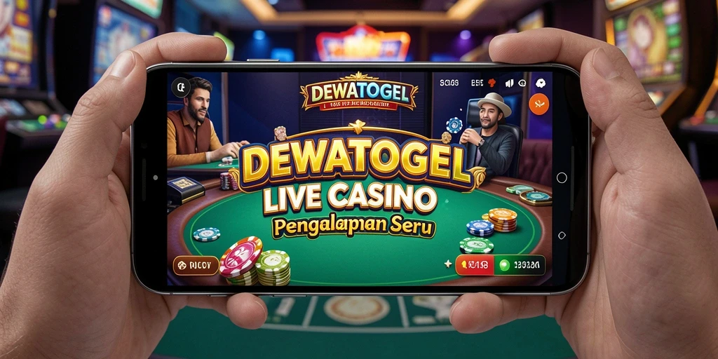 Screenshot gameplay DEWATOGEL menampilkan suasana Live Casino yang seru.