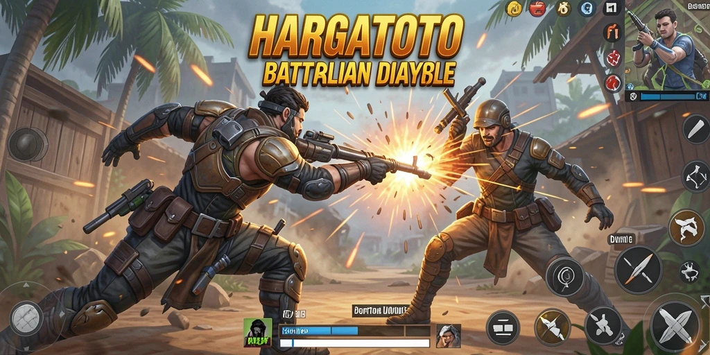 Tangkapan layar memperlihatkan aksi seru dalam game Battle Royale.