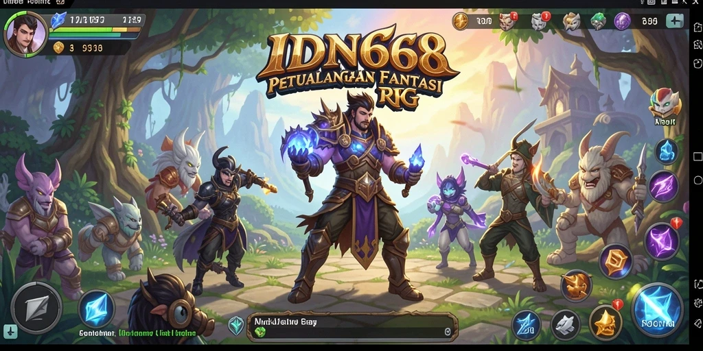 Tampilan grafik menawan dari gameplay RPG di IDN668.