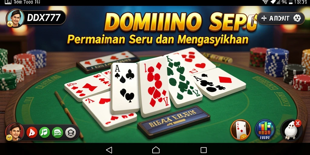 Tampilan gameplay Domino yang menarik dan interaktif.