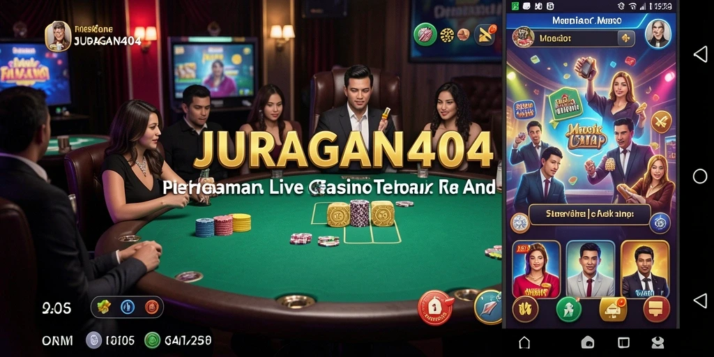 Tampilan gameplay Live Casino yang mengasyikkan di JURAGAN404.