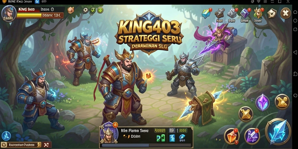 Tangkapan layar menunjukkan pertempuran strategis di KING403.