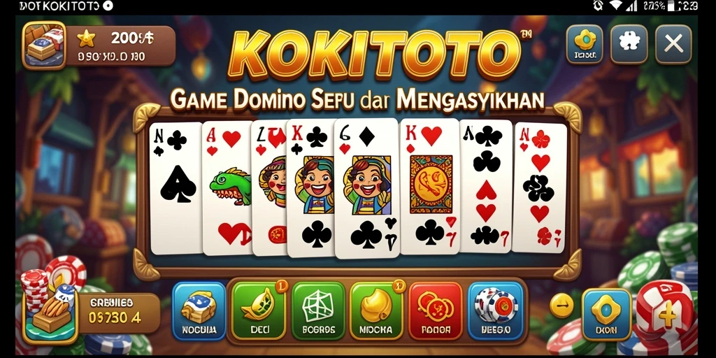 Screenshot utama KOKITOTO menampilkan gameplay menarik permainan Domino.