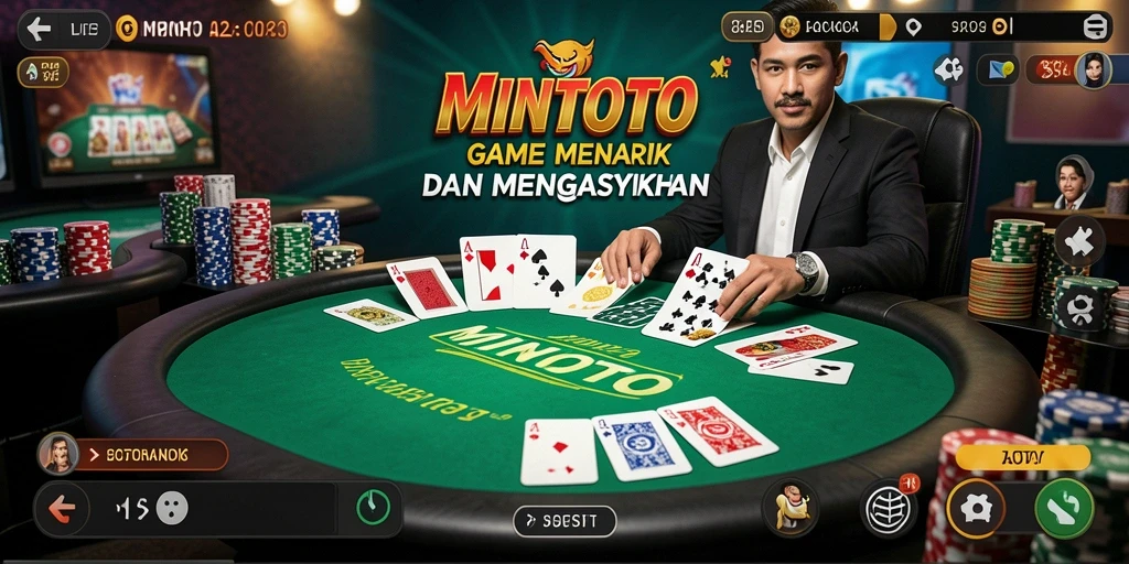 Screenshot gameplay MINTOTO yang menampilkan aksi seru poker.