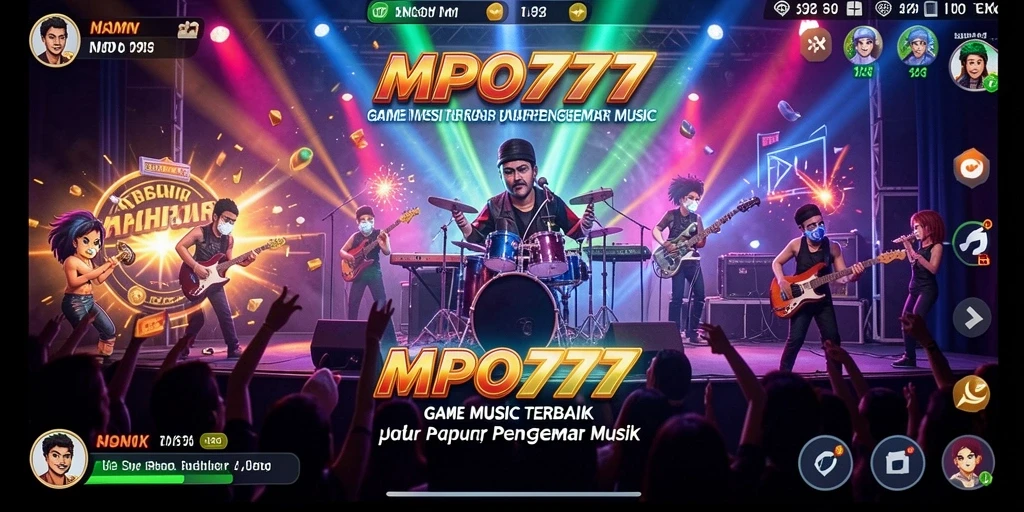 Tampilan gameplay MPO777 dengan pengalaman musik seru.