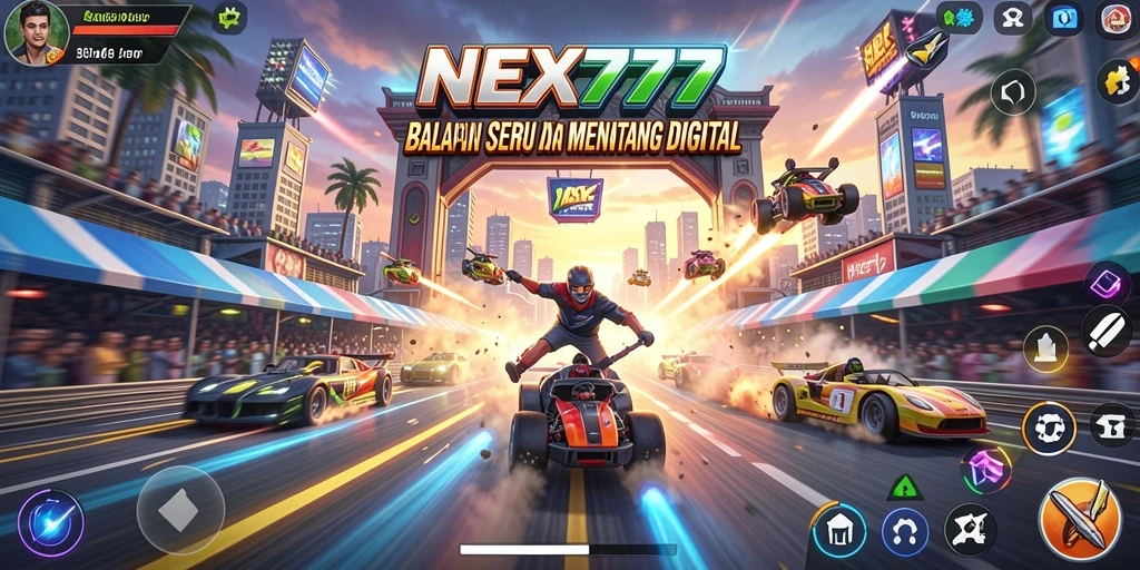 Tampilan gameplay balapan seru di NEX777 dengan grafis menawan.