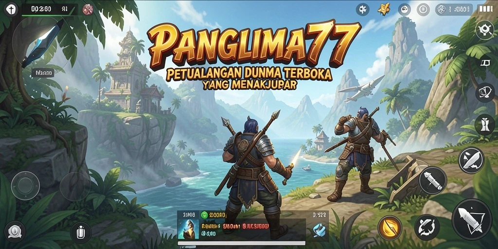 Screenshot gameplay menampilkan eksplorasi dunia terbuka yang luas.