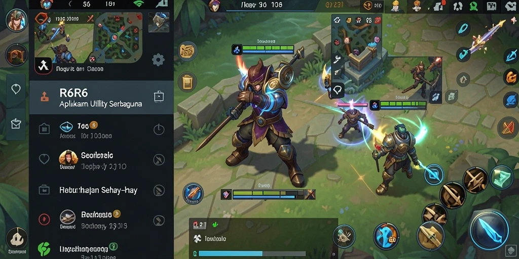 Screenshot R6R6 menampilkan antarmuka pengguna yang sederhana dan fungsional.