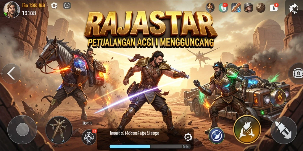 Screenshot gameplay RAJASTAR menampilkan aksi seru dan tantangan yang mendebarkan.