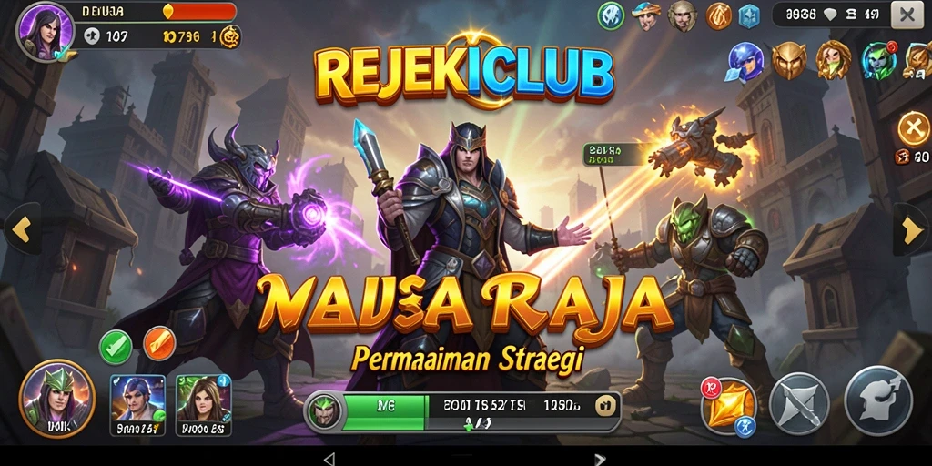Tampilan gameplay REJEKICLUB yang menantang dan menarik.