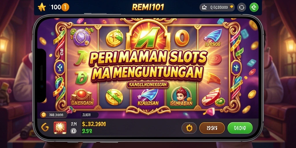 Tampilan visual gameplay Slot di REMI101 yang menarik dan penuh warna.