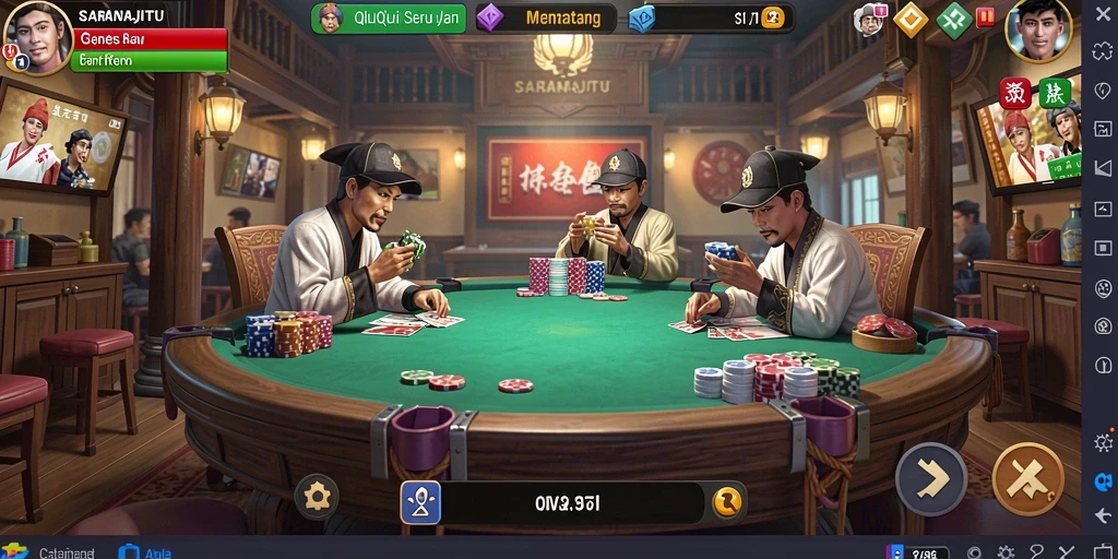 Screenshot menampilkan gameplay seru dalam SARANAJITU.