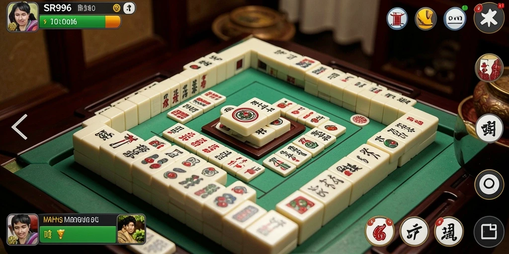 Tampilan menarik dari gameplay Mahjong di SR996.