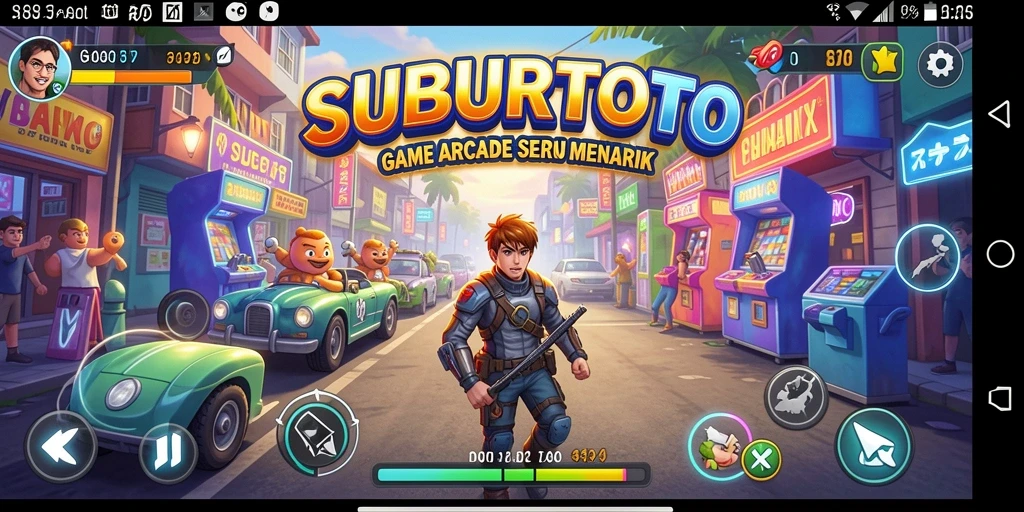 Screenshot gameplay SUBURTOTO menunjukkan aksi seru dan grafik menawan.