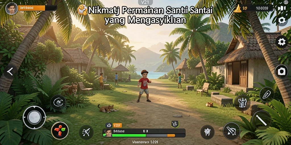 Tampilan gameplay <strong>V21</strong> yang menampilkan keseruan permainan santai.