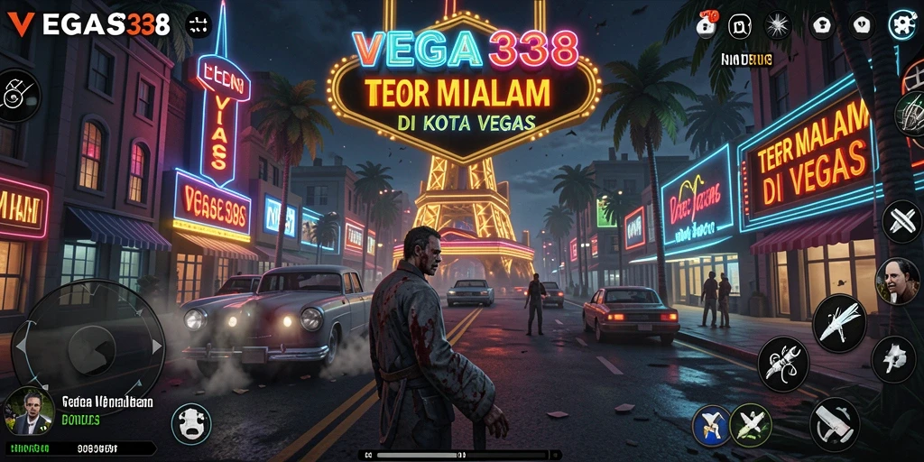 Tampilan grafik menyeramkan dari gameplay VEGAS338 dengan atmosfer horor yang kental.