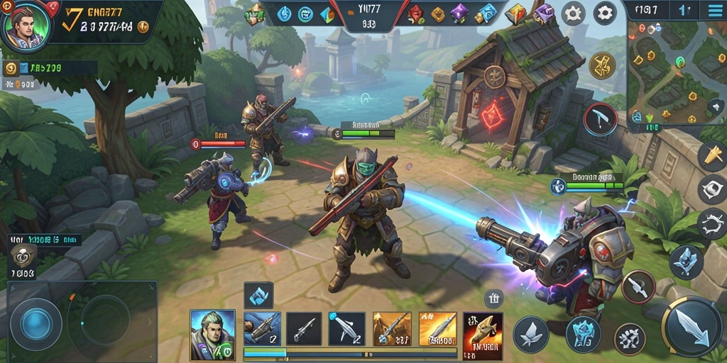 Screenshot gameplay YN777 menunjukkan strategi perang yang mendebarkan.